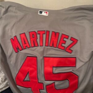 MLB Cooperstown Collection Patch Jersey in Gray with Blue and Gold